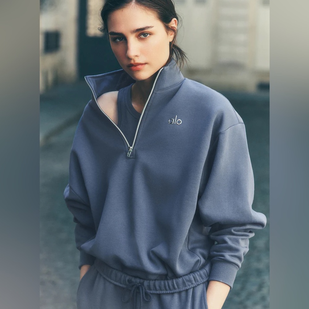 💙ALO💙 BLUESTONE Accolade 1/4 Zip Sweatshirt